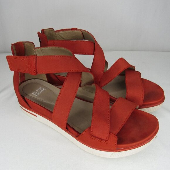 Eileen Fisher Shoes - Eileen Fisher Red Sandals